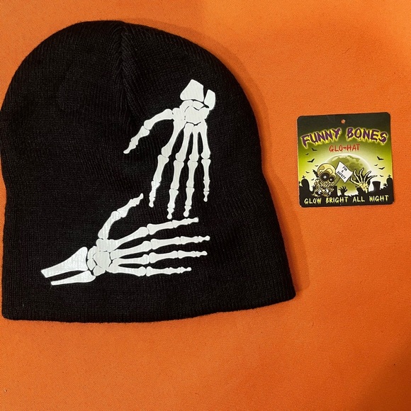 Funny Bones Glow-in-the-Dark Beanie - Picture 1 of 7